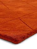 Think Rugs Terracotta Kasbah modern wool rug, imported from the UK