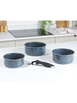 Next Russell Hobbs 4 Piece Smart Clip Nightfall Stone Saucepan Set- Buy online at McGrocer