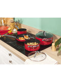 Russell Hobbs Red Riviera 4-piece pan set (British brand)