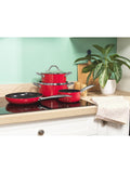 Russell Hobbs Red Riviera 4-piece pan set (British brand)