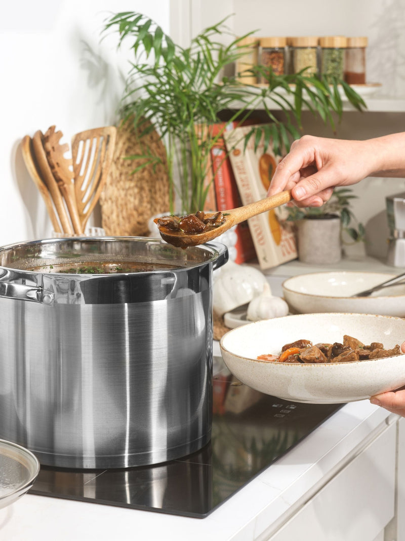 Salter 24cm stainless steel stockpot with glass lid, imported from the UK
