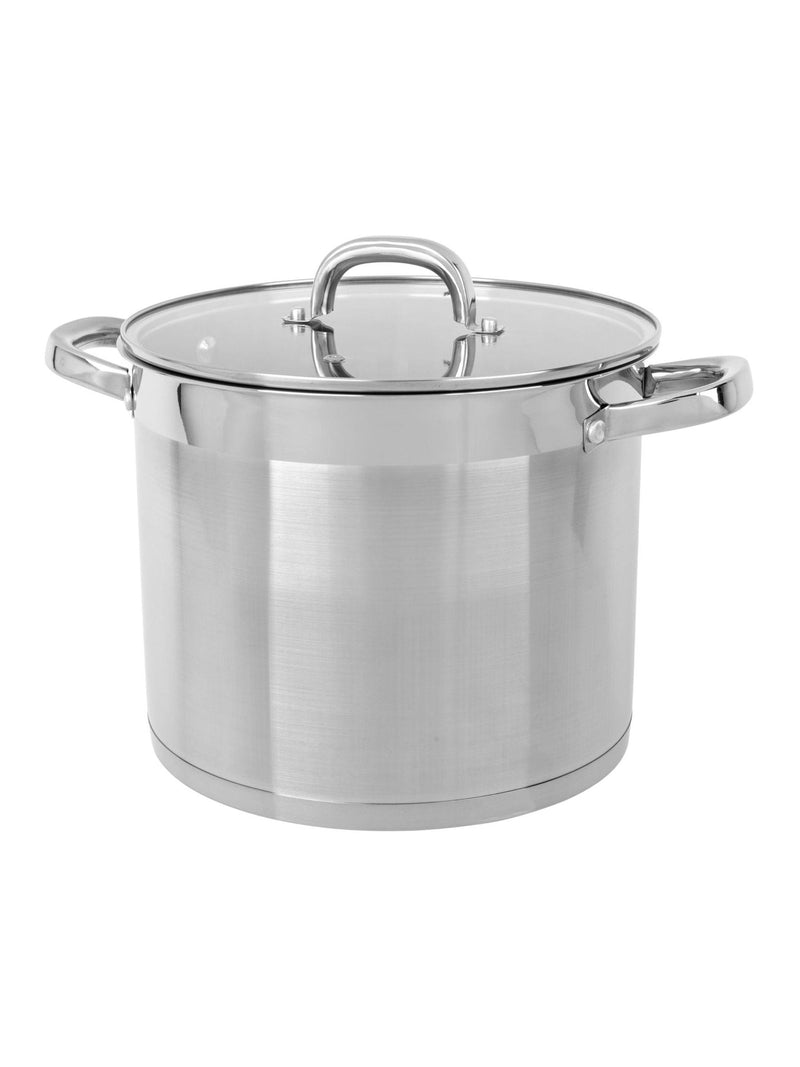 Salter 24cm stainless steel stockpot with glass lid, imported from the UK