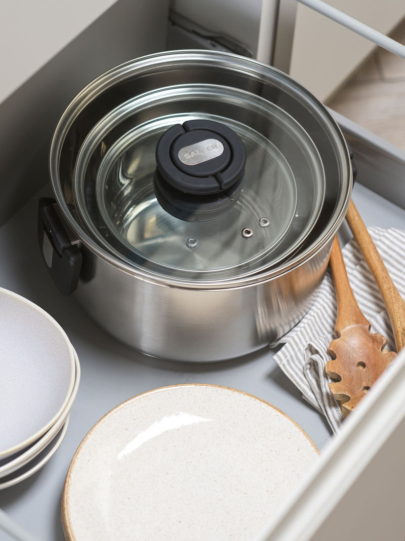 Salter 3 piece silver stockpot set (British brand)