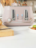 Salter Pink Ripple 4-slice toaster, imported from the UK