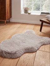 Next Think Rugs Silver Super Teddy Single Sheepskin Plain Shaggy Rug 60 x 90 cm- Buy online at McGrocer
