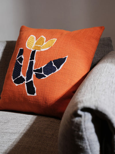 Next The Conran Shop Orange Pieces Solitary Flower Cushion 50 x 50cm- Buy online at McGrocer