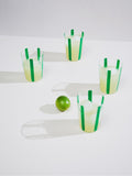 The Conran Shop green Nova stripe tumblers set of 4 500ml (British brand)