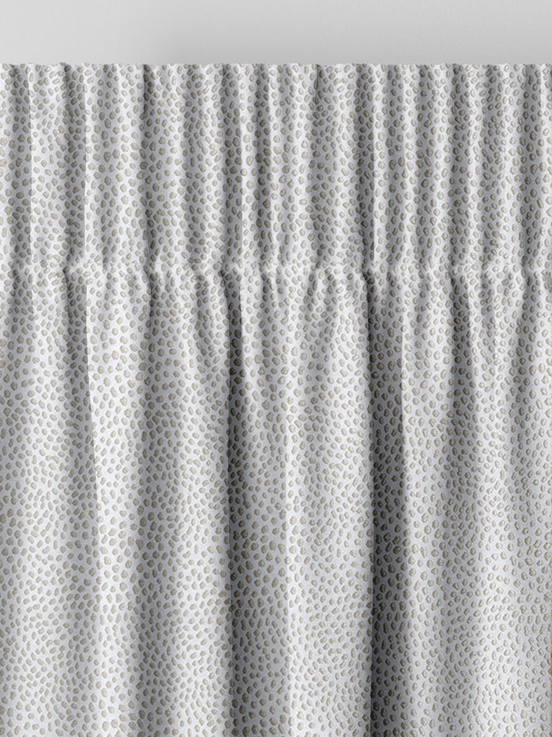 Grey stipple made to measure curtains, imported from the UK