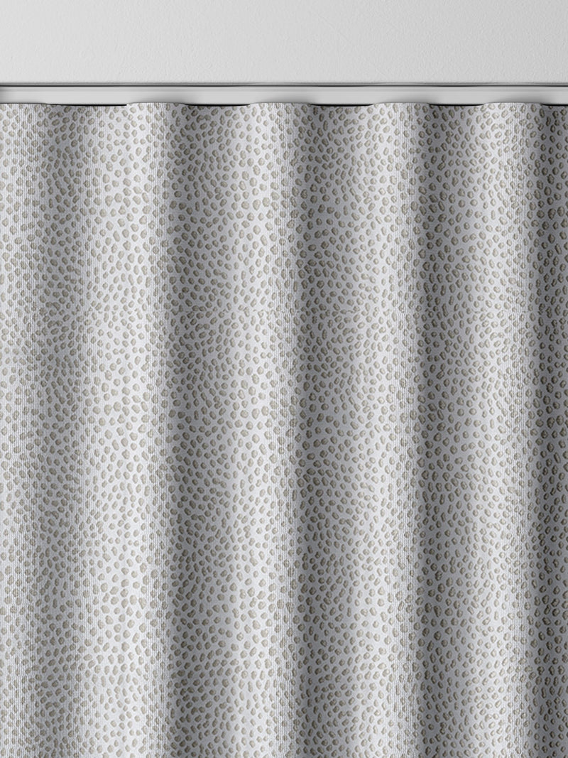 Grey stipple made to measure curtains, imported from the UK