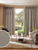 Next Heyburn Made to Measure Plain Curtains in Fawn Brown- Buy online at McGrocer