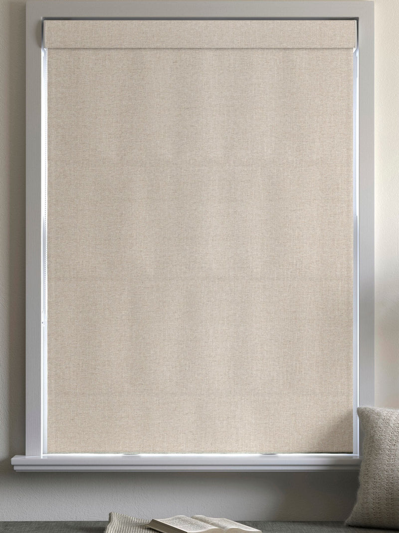 Heyburn roman blind champagne gold made to measure, imported from the UK