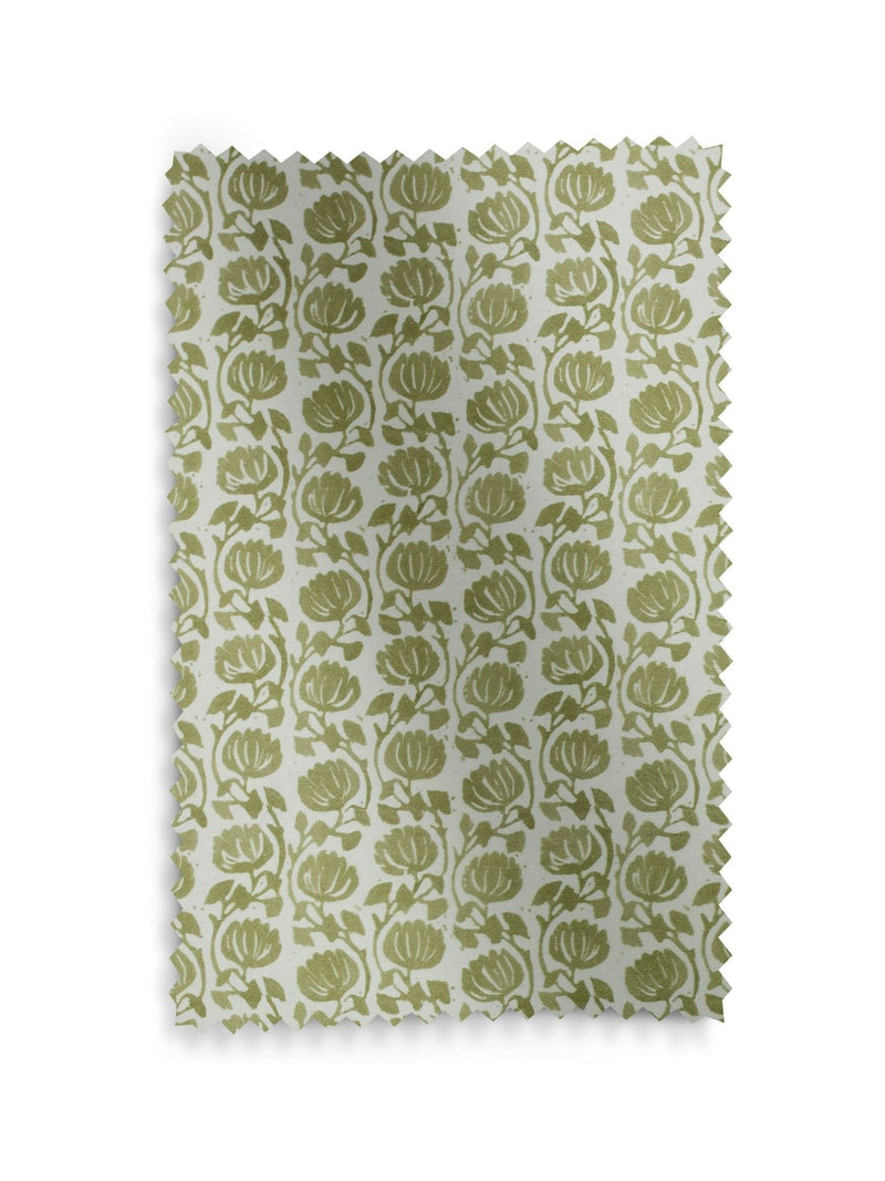 Roman blind Eliza olive green pattern - British product