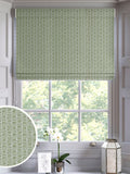 Eliza roman blind pistachio green floral print (British brand)