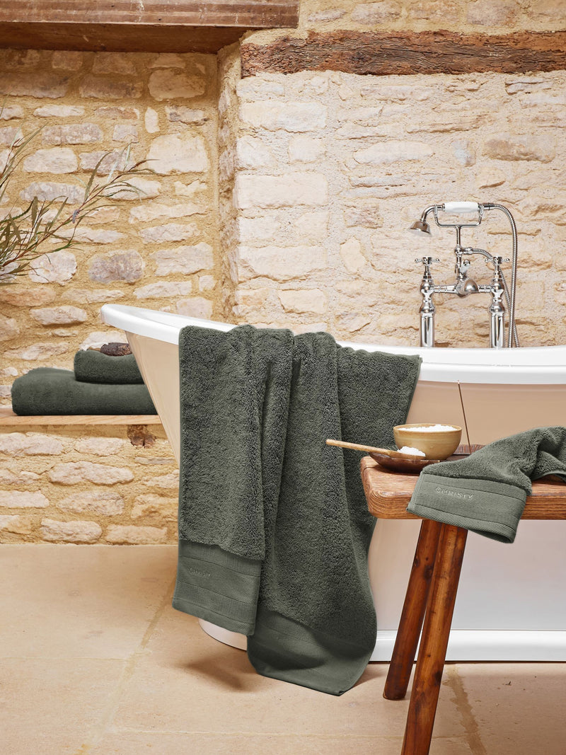 Christy Signature towel forest green 800GSM - British product