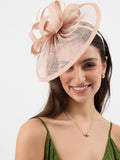 Accessorize pink bow feather disc fascinator, imported from the UK