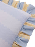 Wylder cotton slub cushion with ruffle trim 45x45cm (British brand)