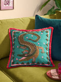 Furn teal croc cushion 45x45 cm, imported from the UK