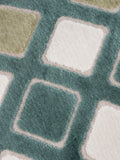 Furn Green Metro Diamond velvet feather filled cushion 30x50, UK version