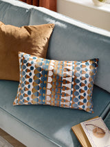 Next Furn Ginger Metro Abstract Velvet Jacquard Fibre Filled Cushion 40x59cm- Buy online at McGrocer