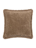 Yard chocolate cotton velvet cushion 45x45, imported from the UK