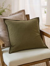 Next Yard Lichen Slub Cotton Feather Filled Cushion - 50x50 cm- Buy online at McGrocer