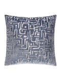 HÖEM Slate Blue Soren cut velvet cushion 45x45cm (British brand)