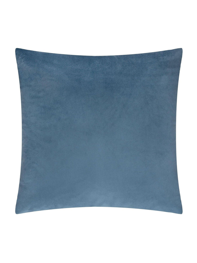 HÖEM Slate Blue Soren cut velvet cushion 45x45cm (British brand)