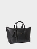 Osprey London black leather Savanna weekender bag - British product