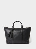 Osprey London black leather Savanna weekender bag - British product