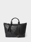 Osprey London black leather Savanna weekender bag - British product