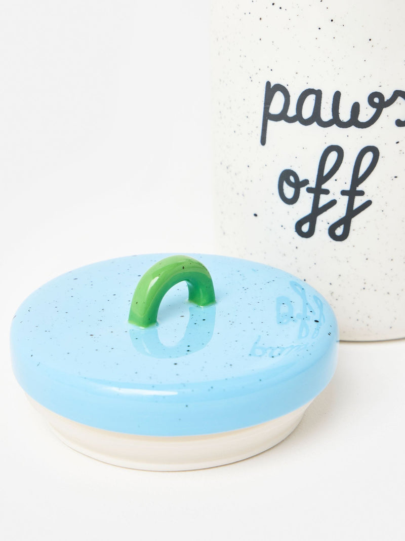 Oliver Bonas Paws Off ceramic pet jar 19cm (British brand)