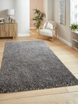 Next Think Rugs Silver Vista 3547 Plain Shaggy Rug- Buy online at McGrocer