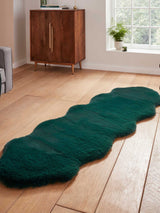 Next Think Rugs Jewel Green Super Teddy Double Sheepskin Plain Shaggy Rug 60 x 180cm- Buy online at McGrocer