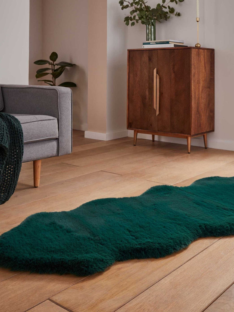 Think Rugs Super Teddy green shaggy rug 60x180cm, UK version