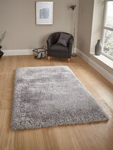 Next Think Rugs Silver Montana Plain Shaggy Rug- Buy online at McGrocer