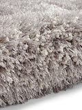 Think Rugs Montana silver plain shaggy rug, imported from the UK