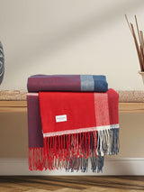 Next U.S. Polo Assn. Navy Iris Luxurious Soft Check Boxed Throw Blanket 130x170cm- Buy online at McGrocer