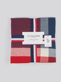 U.S. Polo Assn navy iris check throw 130x170cm (British brand)