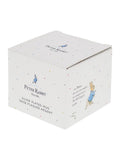 Beatrix Potter Peter Rabbit silver christening mug, UK version