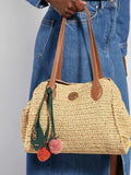 Dune London Natural Devotedly raffia shopper bag, UK version