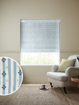 Next Emily Bond Blue Clara Made to Measure Roman Blinds- Buy online at McGrocer