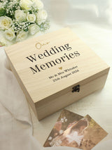 Next PMC Personalised Wedding Memory Box Wooden Keepsake Box 28cm- Buy online at McGrocer