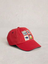 Next White Stuff Red Embroidered Baseball Cap- Buy online at McGrocer