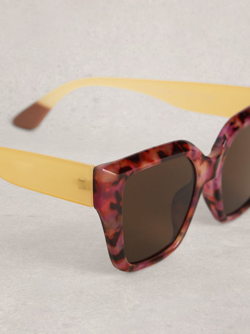 White Stuff pink oversized cat eye sunglasses (British brand)