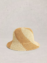 Next White Stuff Natural Crochet Swirl Bucket Hat- Buy online at McGrocer