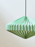 Oliver Bonas green gingham paper lamp shade (British brand)