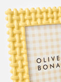 Oliver Bonas yellow lattice photo frame 4x6, UK version