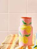 Oliver Bonas Pink Limon ceramic vase 23cm - British product