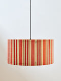 Oliver Bonas orange stripe bamboo pendant lamp shade 23x45cm, imported from the UK