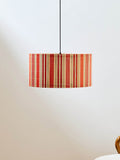 Oliver Bonas orange stripe bamboo pendant lamp shade 23x45cm, imported from the UK